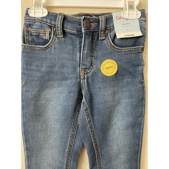 Cat & Jack Stretch Adjustable Waist Pockets Girls’ Skinny Jegging Jeans Size 5 - Picture 2 of 7